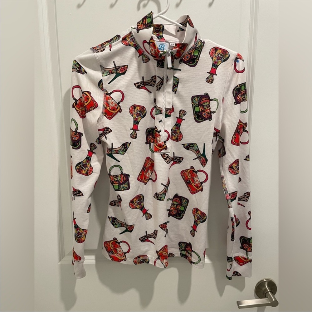 Beth DePass Long Sleeve Quarter
Zip Novelty Golf Top XS